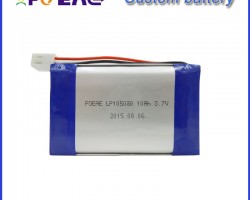 High discharging 10000mah 3.7v 105080 lipo 2s polymer battery cell for power tools GPS UAV