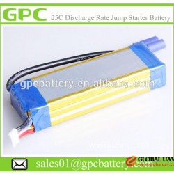 Car Jump Starter Battery-12V 5000mAh Li Polymer Battery Lithium Battery 25C High Discharge Rate Lipo