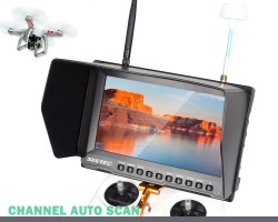 8" wireless audio video transmitter receiver lcd monitor high resolution DC output drone he