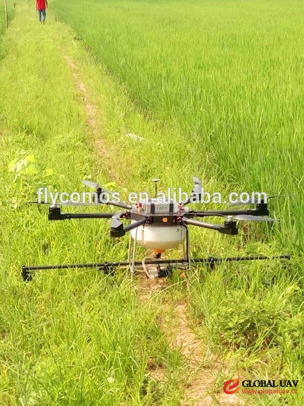 Mas flight weight 18KG XYX-803 UAV Agricultural Crop sprayer drone with 2x 6S 12000mAh rechargeable battery operated