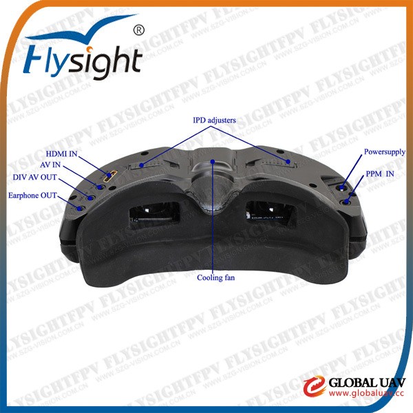 E646 FlySight 2015 Newest Spexman HD diversity Goggles picture in picture FOR uav drone quadcopter 3045 propeller