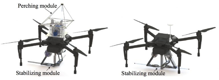 THE SPIDERMAV DRONE IS A GRAPPLING UAV Designed To Hook Itself To Buildings And Perch Anywher!